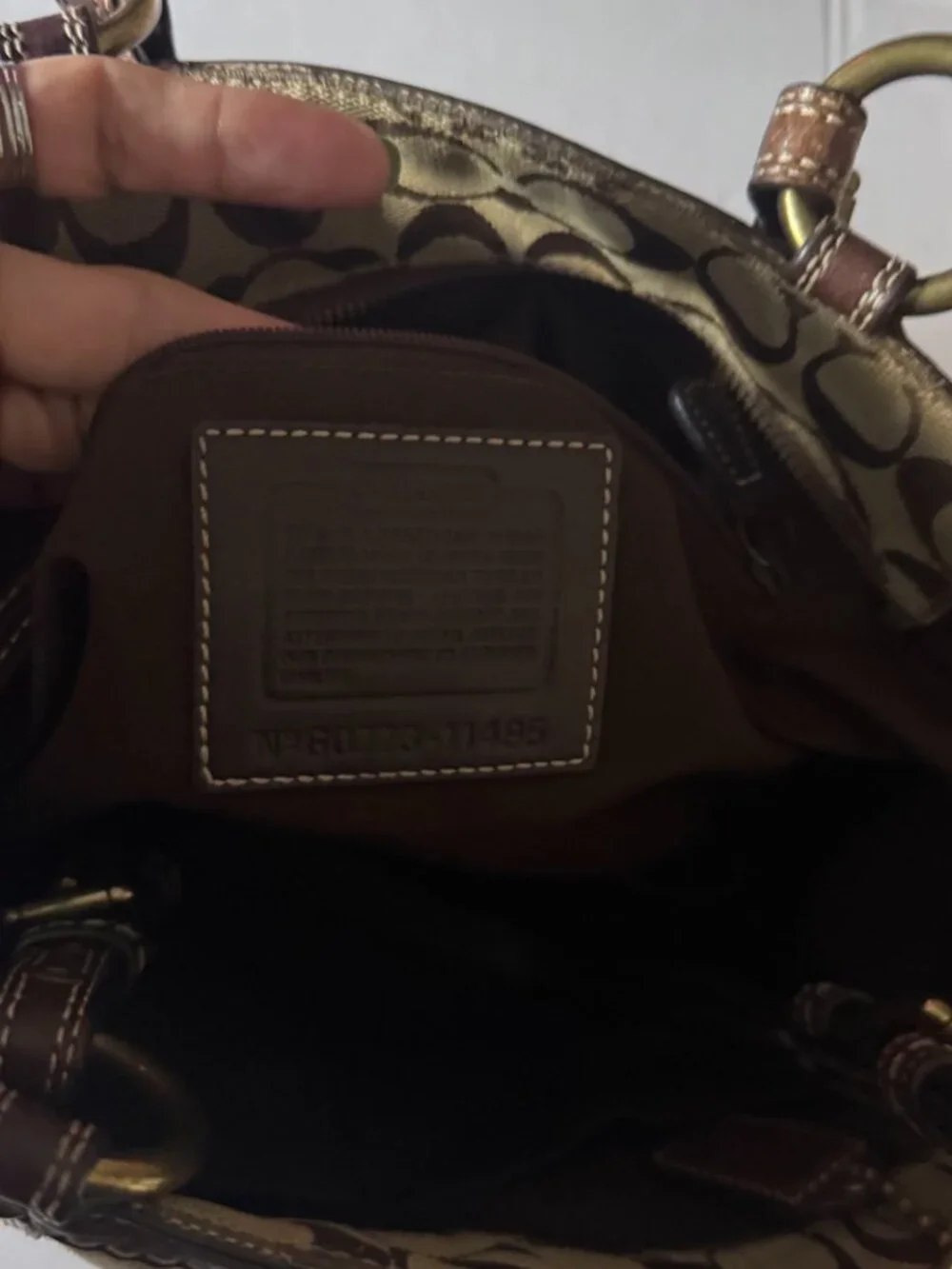 Coach Rare Vintage Y2K Signature Patchwork Tote Handbag Canvas Leather Suede GUC - Picture 11 of 13